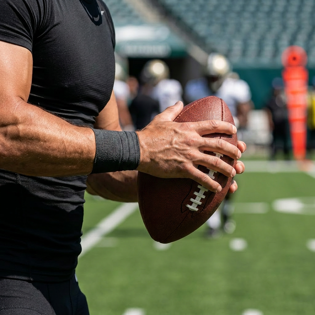Football player hands